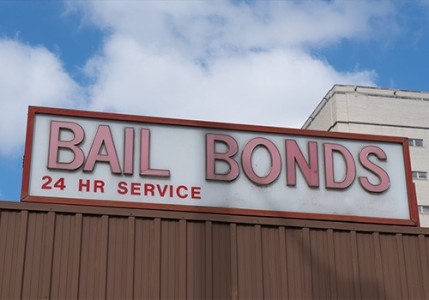 Bail Bonds 24 hour Service sign