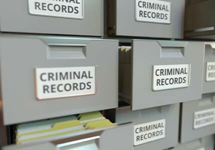 File cabinets full of criminal records.